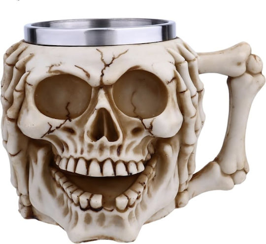 Metal Beer Mug Pufo Skull Don’t Hear In Skull Shape 380 Ml