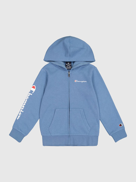 Παιδική Ζακέτα Φούτερ Fleece με Κουκούλα Μπλε
