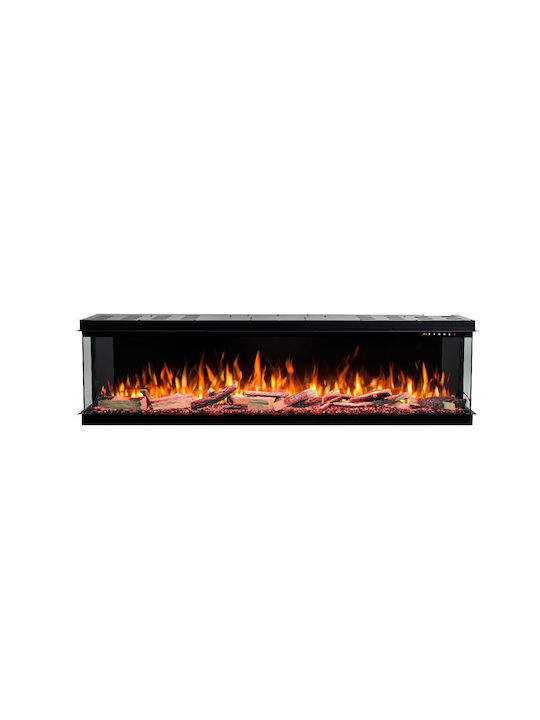Hitense Wall Mounted Electric Fireplace 1600W 162.1x33.2cm Black