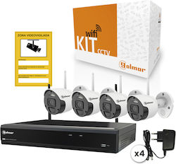 Golmar Surveillance System 4 Wireless Cameras IP