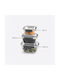 Max Home Lunchbox Kunststoff Transparent 3Stück