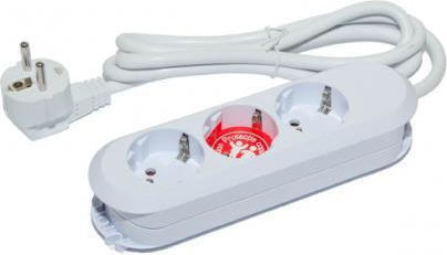 Bachmann Extension Cord Schuko X 3 Connection Via Schuko T 1.5 M Cable Unprotected White "387.270r" Green Stamp 0.18 Lei