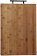 Premium Thick Bamboo Kitchen Chopping Board with Metal Handle in Brown 45 x 32 cm