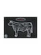 Plate Support Set Serving Meals Pufo Metzgerführer Design 4 Stücke 43 x 28 cm