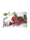 Cup Plate Support Set Serving Meals Pufo Morning Roses Design 6 Pieces