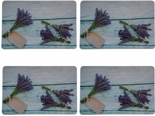 Lavender Puff Tischsets Serviert 4 Stücke 43 X 28 Cm