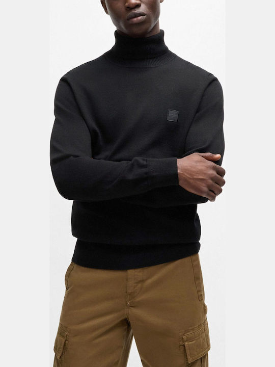 Boss Regular-fit Pulover cu mânecă lungă Negru