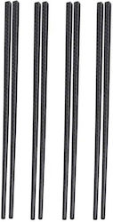 Set 4 Pairs Premium Puff Fiberglass Sushi Chopsticks 24 Cm Black