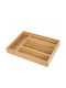 Besteckeinsatz für Schubladen Hölzernes 37x25cm Braun