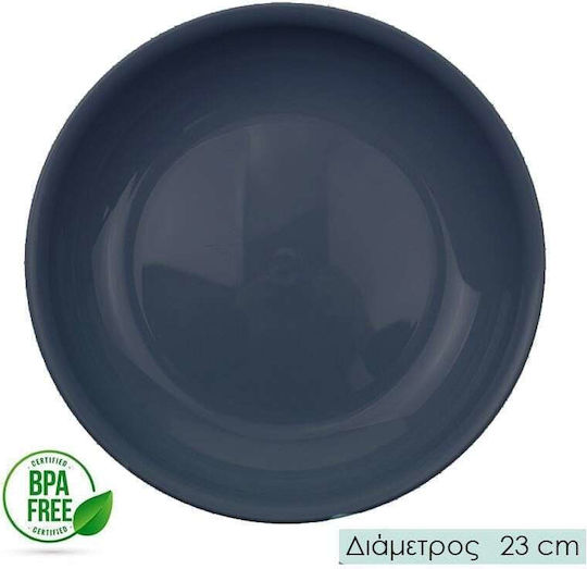 Teller Suppe Kunststoff Gray mit Durchmesser 20cm