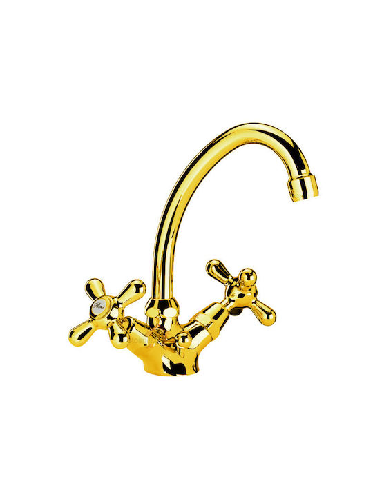 Paini Liberty Mixing Sink Faucet Gold