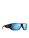 Maui Jim Men's Sunglasses with Black Plastic Frame and Blue Mirror Lens