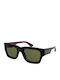 Gucci Unisex Sunglasses with Black Plastic Frame and Green Lens GG1668s 003