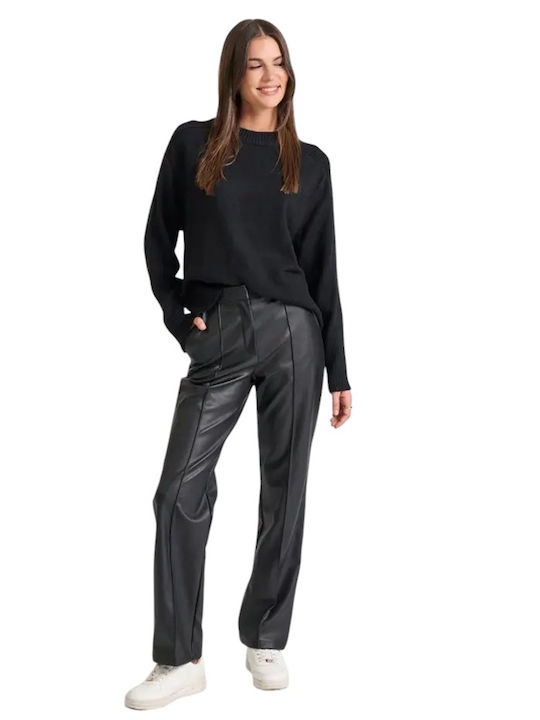 Funky Buddha Damen Hoch tailliert Stoff Hose Schwarz Funky Buddha Damen Hoch tailliert Stoff Hose Schwarz