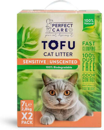 Perfect Care Plant-Based Cat Litter Tofu Unscented 14lt