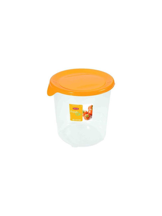 Round Food Container 1L Fresh&go Yellow