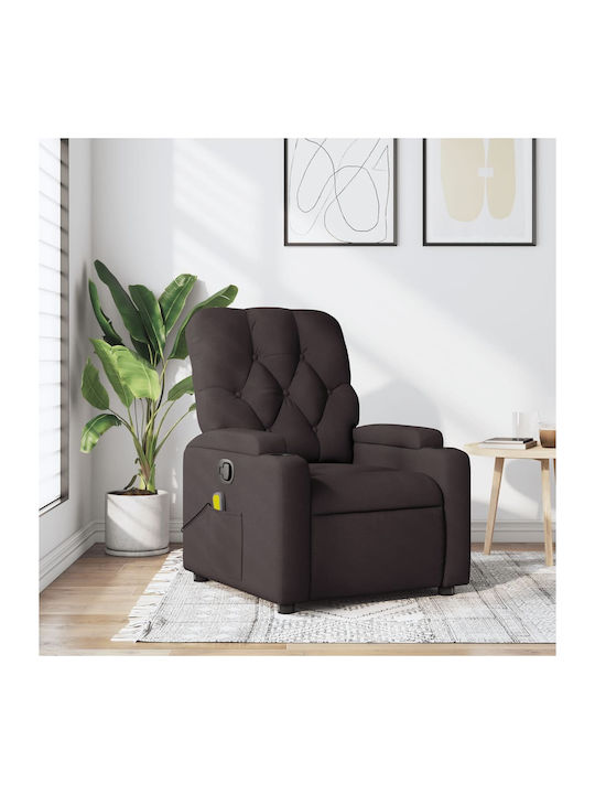 Fotoliu Relax Masaj cu Puf Maro închis 74x86.5x...