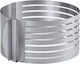 Adjustable Metal Ring Pufo Cake Cake Pastries 6 Slicing Sections Height 8.5 Cm Silver