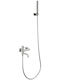 Imex Mixing Bathtub Shower Faucet Complete Set Silver