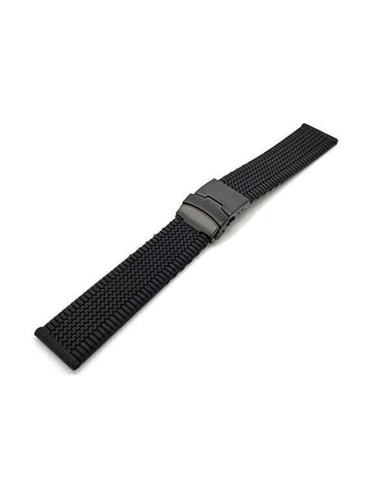 Rubber Strap Black 22mm