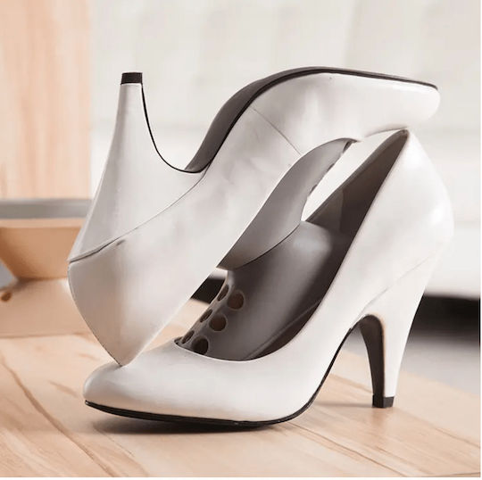 Plastic Shoe Storage Stand in Grey Color 20x8cm 4 Pieces