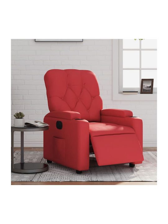 Relaxsessel mit Fußhocker aus Kunstleder Red 74...