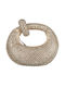 Women's Handbag from Artificial Leather Gold