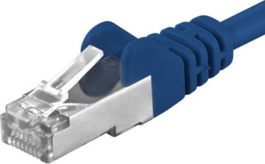 PremiumCord S/FTP Cat.6a Gigabit Network Cable Ethernet 0.25m Blue