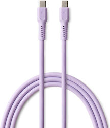 Colorum USB 2.0 Cable USB-C Male - USB-C 60W PD Purple 1.8m