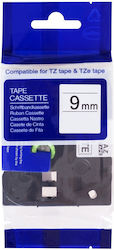 Printline Compatible Tape Brother Tze-121 Tz-121 9mm Black Print Transparent Background Printline Compatible Tape Brother Tze-121 Tz-121 9mm Black Print Transparent Background