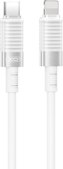 XO Редовна USB-C към Lightning кабел 27W Бял 1м