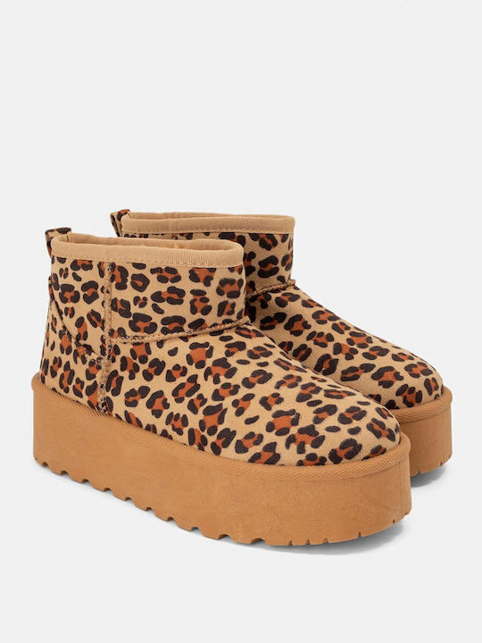 Wildleder Stiefeletten Damen mit Pelz Mehrfarbig