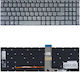 Лаптоп Клавиатура за Lenovo IdeaPad 3 15IAU7, 15ABA7 без Рамка и със Задно Осветяване и Английски Език (САЩ) в Сив Цвят 40983USBL
