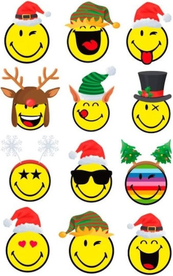 Bsb Stickers Simple Christmas Emoji 2 Sheets 09-493