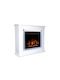 Hitense De Lux Floor Electric Fireplace 2000W 101x27.9cm White