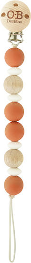 OB Designs OB Designs Schnullerclip aus Silikon Orange