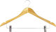 Clothes Hangers Clips 2 Pieces Wooden 44.5cm