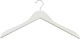 3 Pieces Wooden Clothes Hangers 44.5cm White