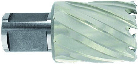 Hss Core Drill Ø22x60x30 Mm Short Series Weldon Shank Ø19 Mm Bright Uncoated
