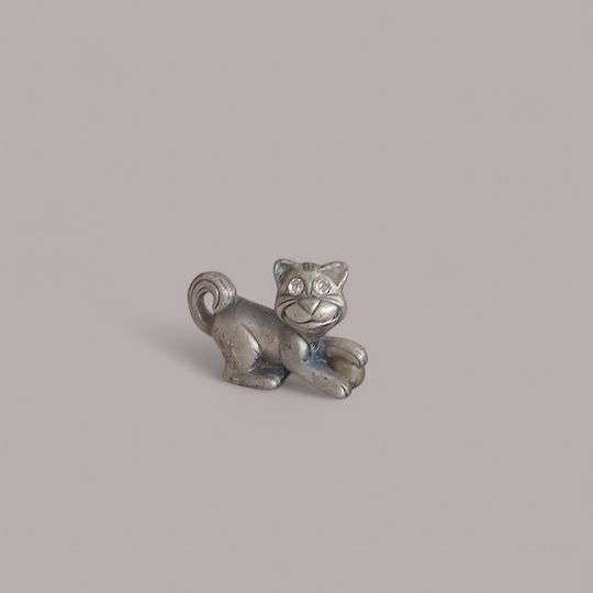 Mini Pisică Ochi Strass Cutie Metalică