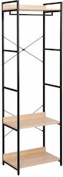 Liberta Xenia Κρεμάστρα Δαπέδου από Μέταλλο Μπεζ 60x40x200cm