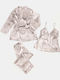 Rock Club Winter Women's Robe with Pajamas Gray