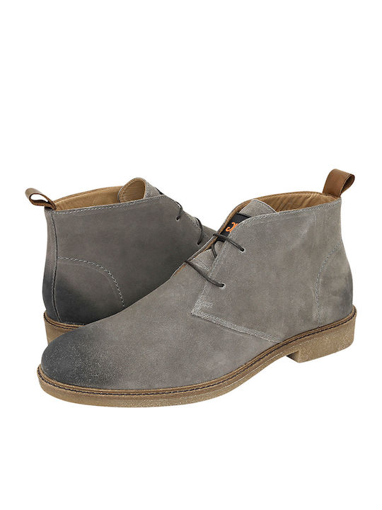 Suede Herrenstiefel Chukka Grau