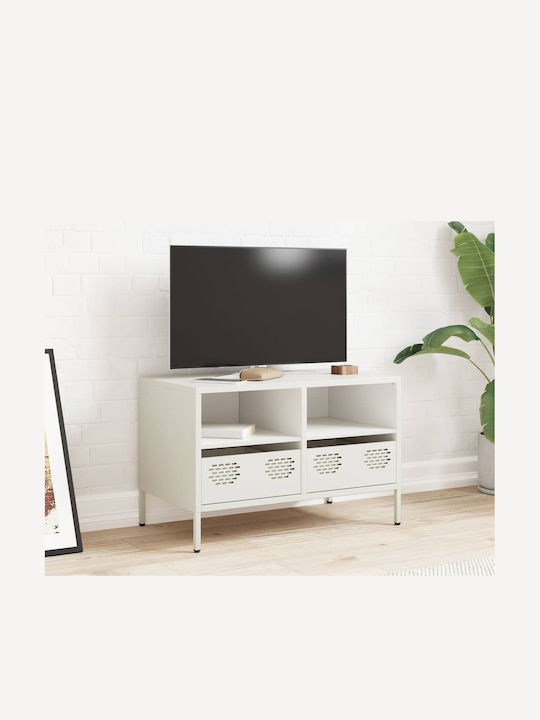 TV-Ständer Aus Metall Weiß M68xT39xH43.5cm