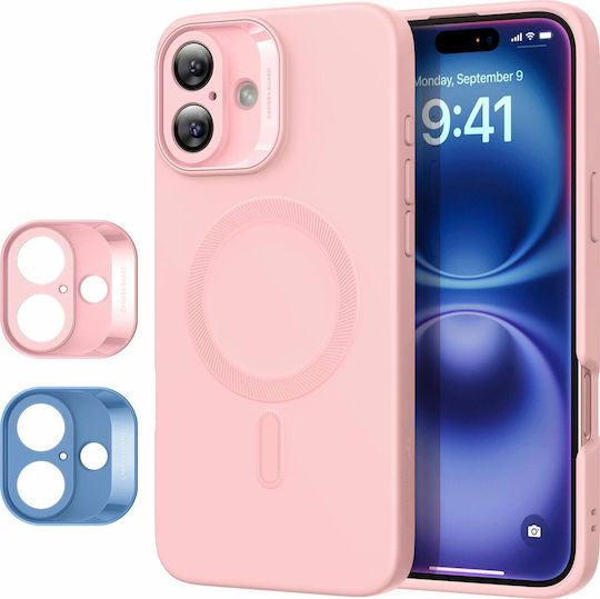 ESR Cloud Halolock Rückseite Umschlag Silikon / Kunststoff 1.2mm Rosa (iPhone 16)