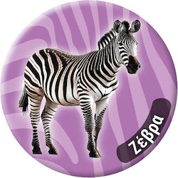 Round Magnet Animals 4 Zebra