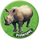 Runder Magnet Tiere 9 Nashorn