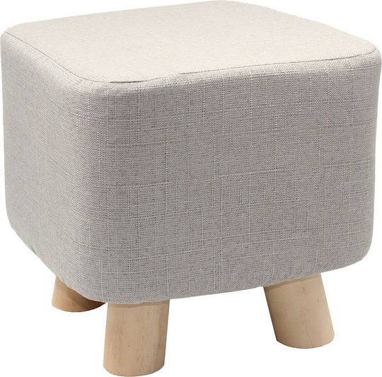 Hocker Für das Wohnzimmer Gepolstert mit Stoff Gray 29x29x27cm