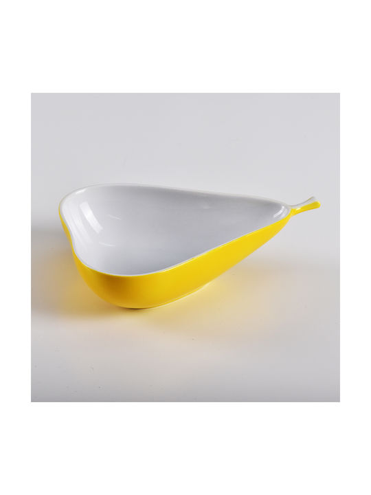 Marva Serving Bowl Round made of Porcelain Yellow with Diameter 19cm