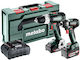 Metabo Combo Set 2.8.6 Σετ Κρουστικό Δραπανοκατσάβιδο & Παλμικό Κατσαβίδι Brushless 18V με 2 Μπαταρίες 2Ah - 4Ah και Θήκη